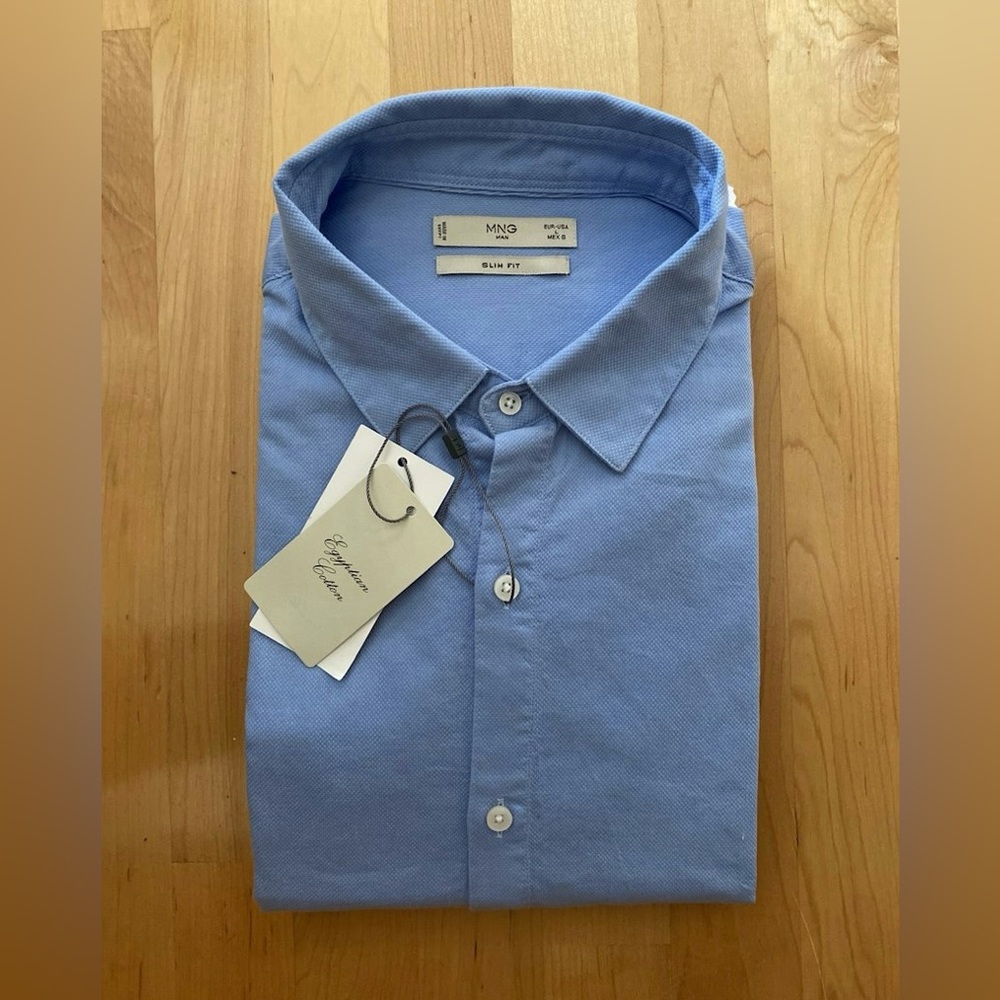 Mango Slim Fit Egyptian Cotton Button Up